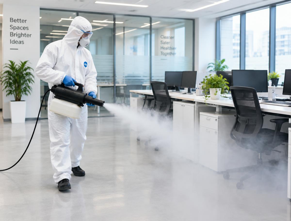 Disinfection fogging in a corporate office